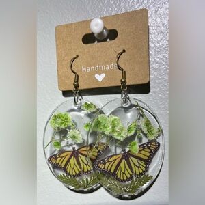 Handmade Butterfly and Floral Earrings